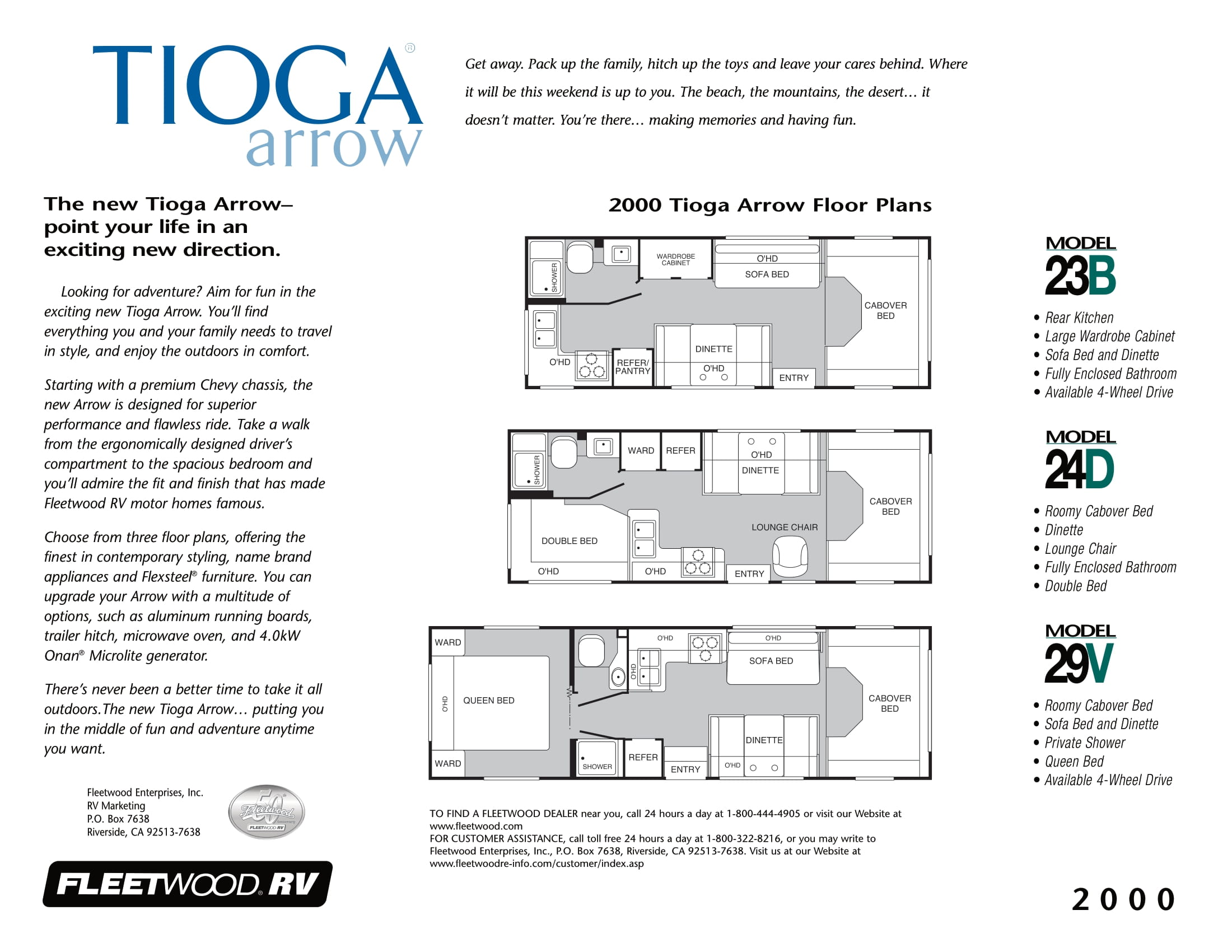 2000 Fleetwood Tioga Arrow Rv