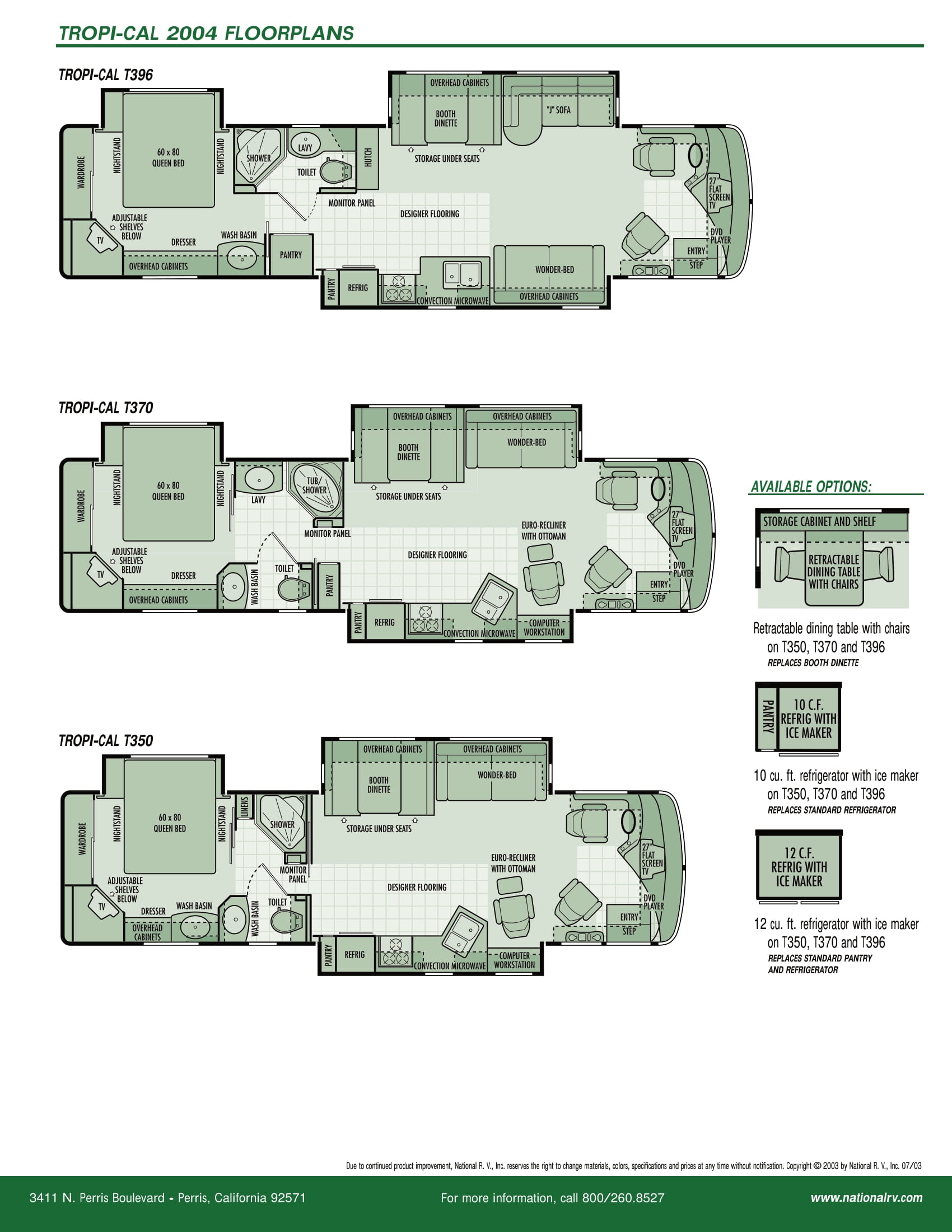 2004 National Tropical Spec Sheet - RV Roundtable Buy - Sell - Join